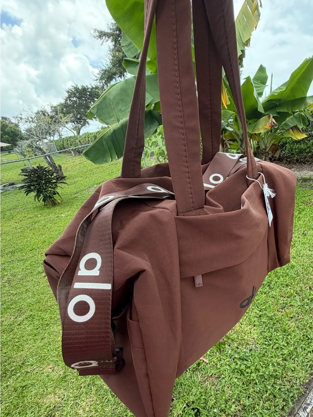 ALO Yoga Rust Brown Travel Duffel Bag